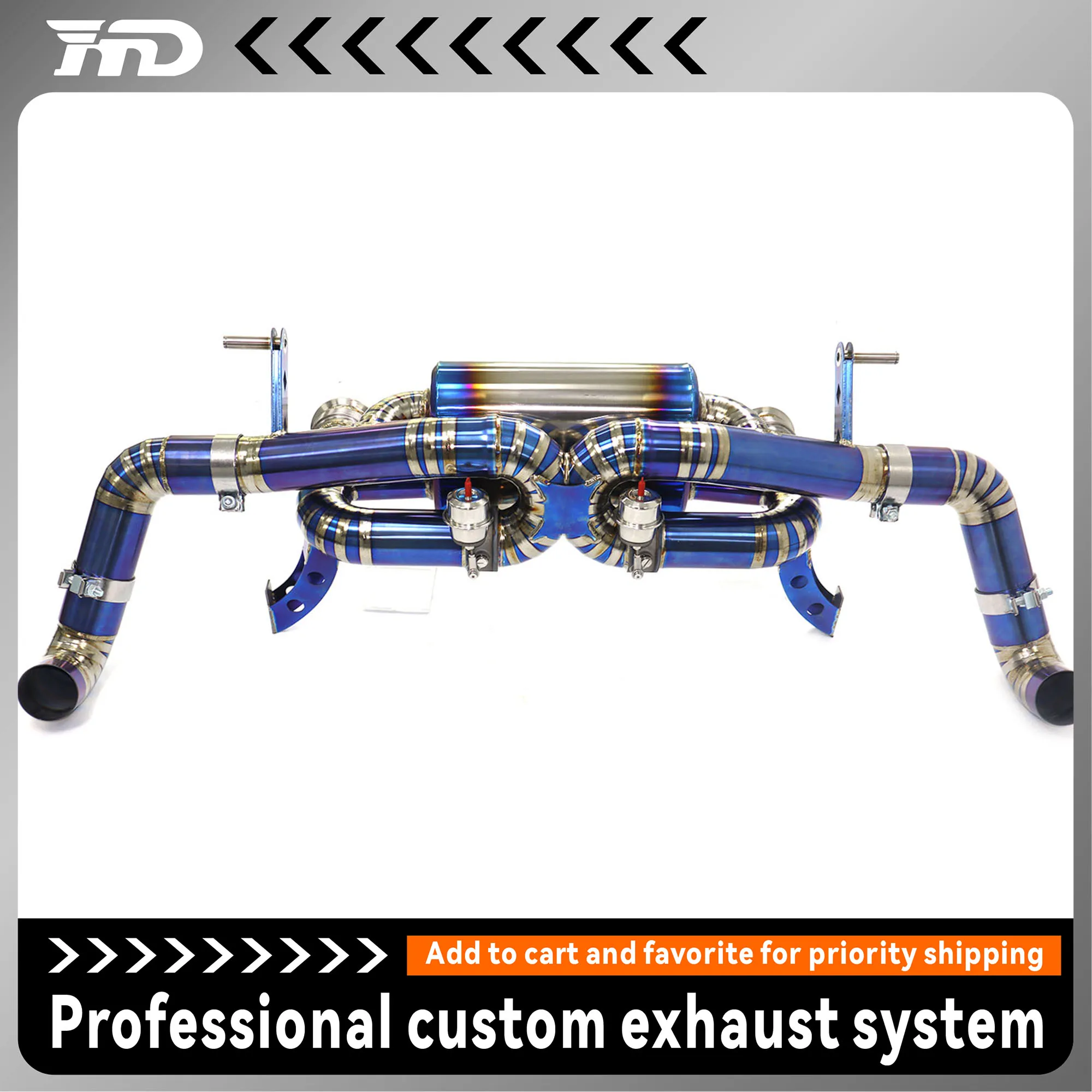 

HMD Titanium Exhaust System Sport Catback for Audi R8 V10 5.2L Dual Valve Exhaust Car Modification Accessories