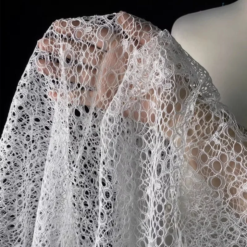 Hollowed Out Net Fabric Diy Material Creative Designer Arts Crafts Sewing Fabric Wholesale Cloth for By The Meter