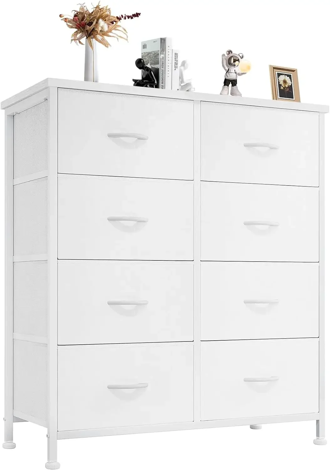 ANTONIA Dresser for Bedroom with 8 Fabric Drawers, Tall Chest Organizer Units for Clothing, Closet, Kidsroom, Storage Tower with