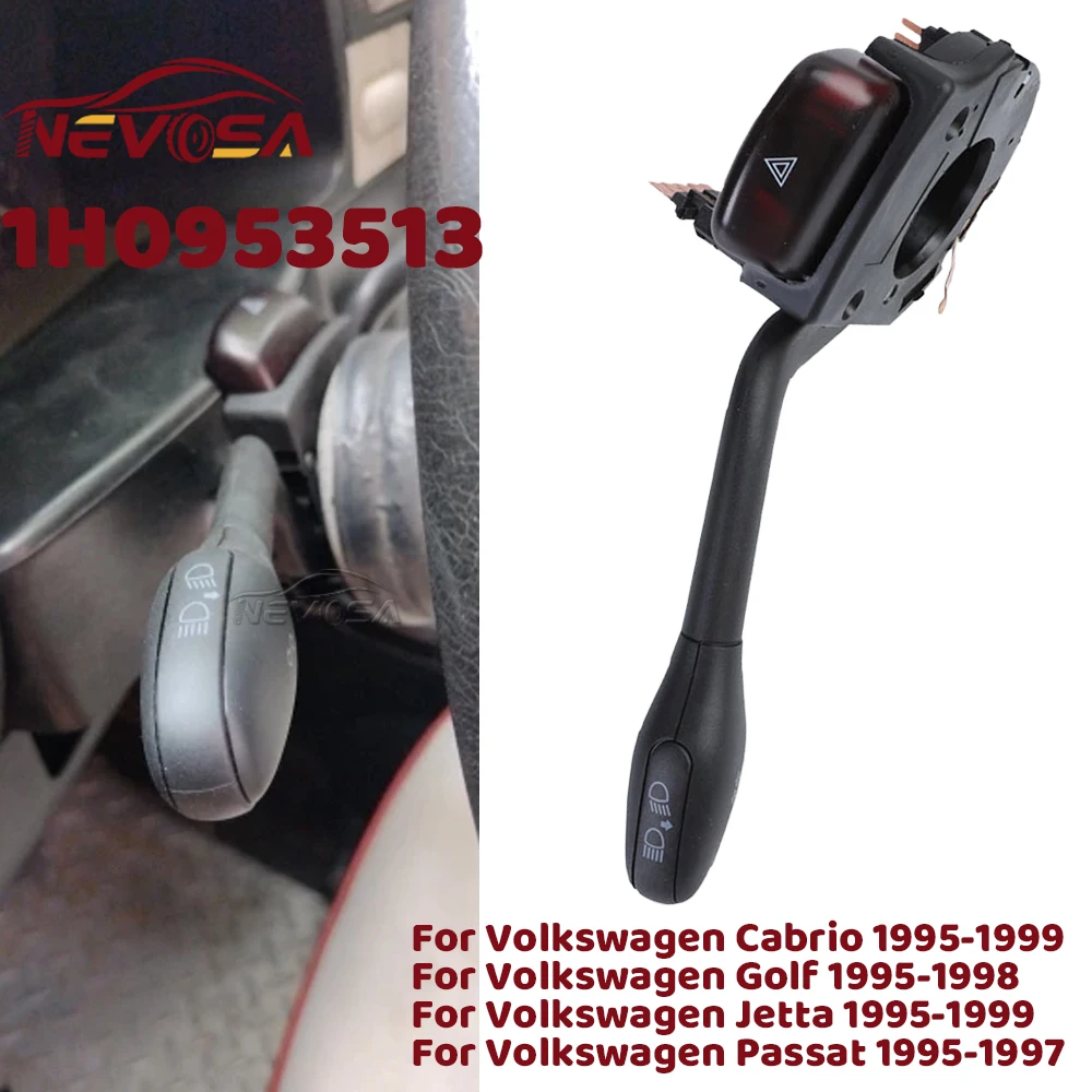 Control Hazard Warning For 1995-1999 Volkswagen Cabrio Golf Jetta Passat Indicators Control Stalk Turn Signal Switch 1H0953513