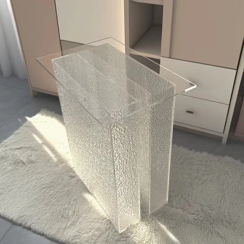 fn-Factory Custom Interior Design Furniture Water Ripples Acrylic Desk Feet Modern Style Thickened Acrylic Table Legs