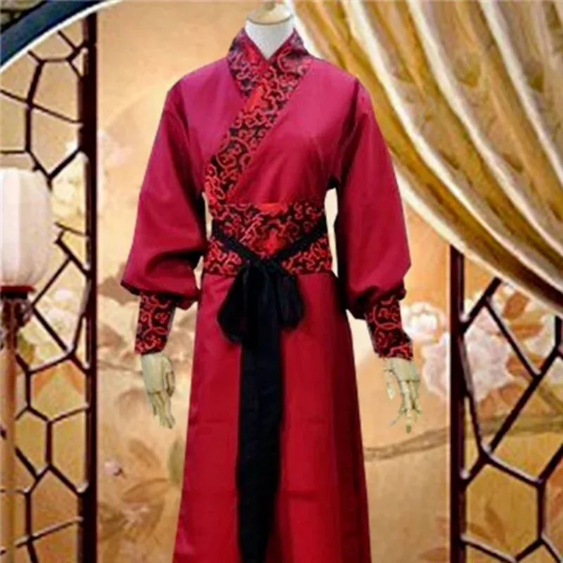 الزي الصيني القديم النمط الوطني ملابس رجالية بطل الباحث الزي التصوير الفوتوغرافي أداء شاشة قصيرة زي هانفو