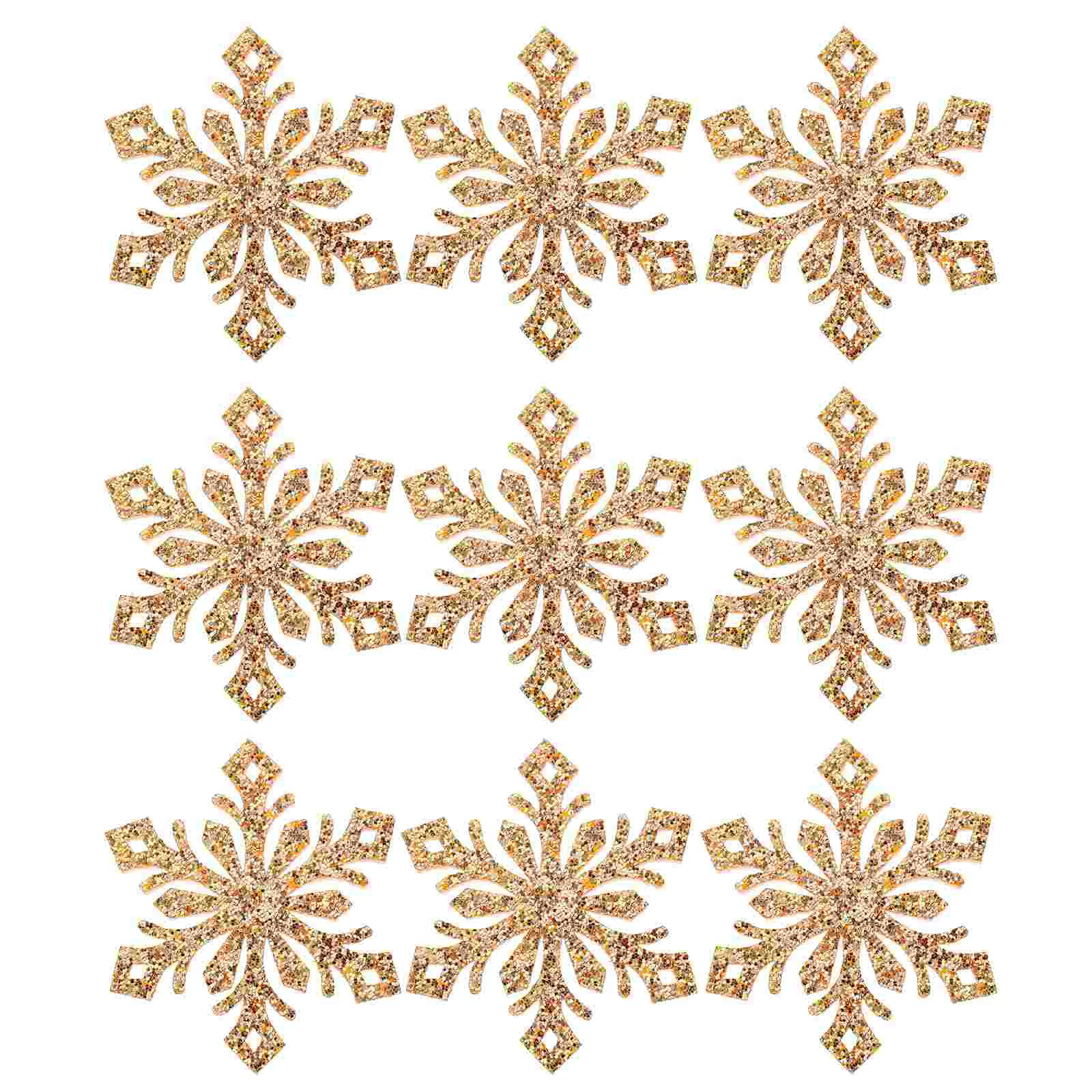 30 Pcs Material DIY Decorative Snowflakes Child Rhinestone Bobby Pins Hair Clips Accessories Gold Powder Cloth Hairpin Patches