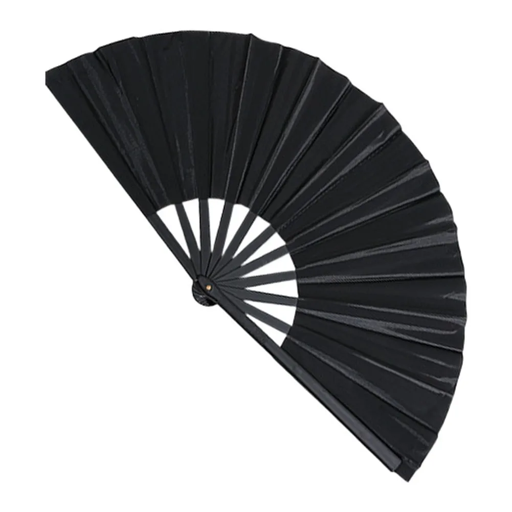 For Traditional Dance Routines 8 Inch Fan Decorative Fan Black Plastic Fan Portable For Travel Elegant Black Finish