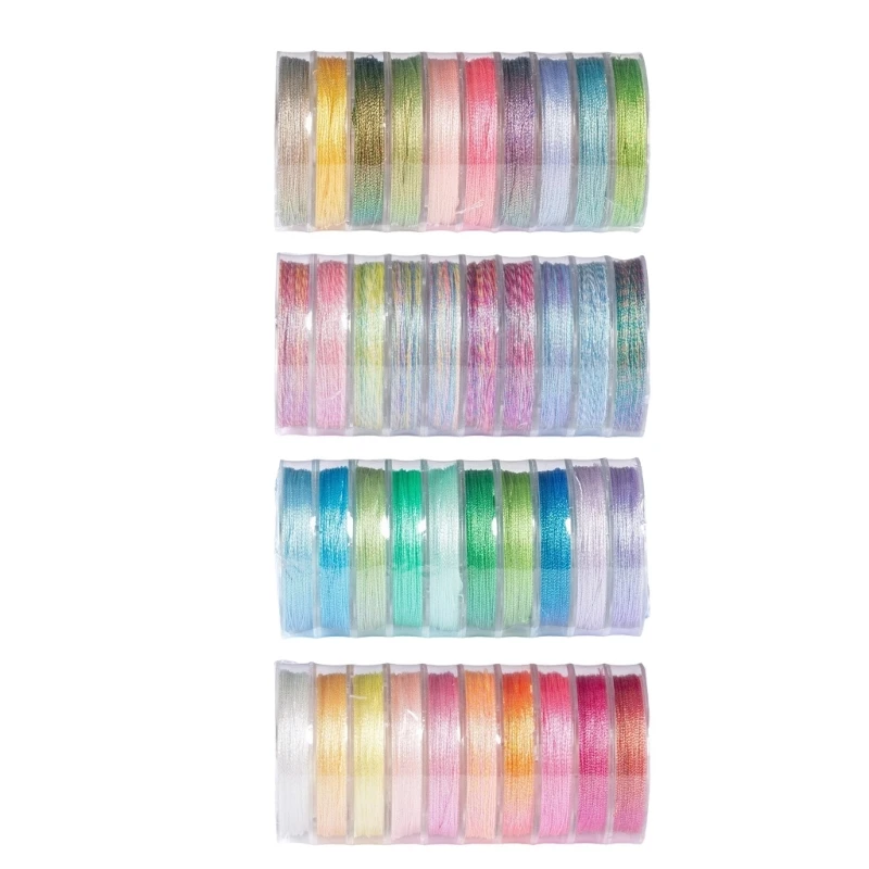 

Fashionable Yards Glitter Polyester Sturdy Cord Jewelry Making Thread with Sparkling Color for Bracelets and Necklaces