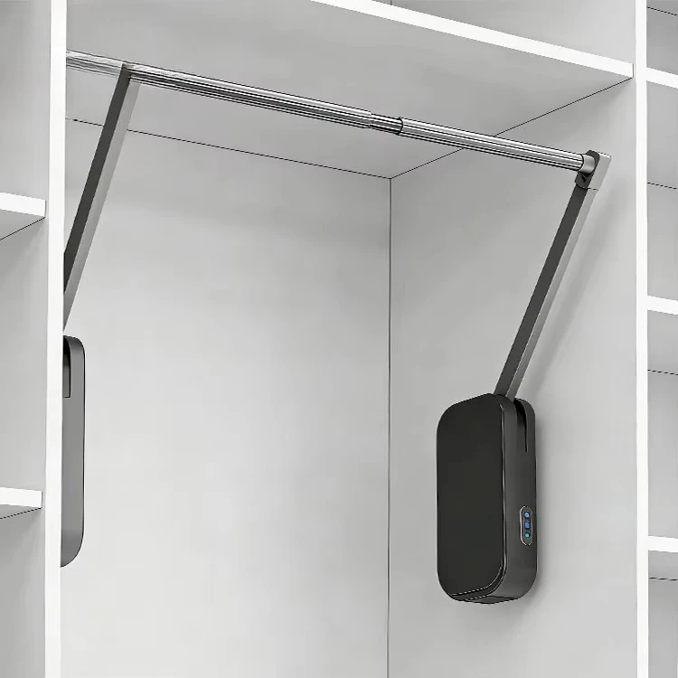 Electric telescopic wardrobe lifter slow-close clothes rod guide rail hardware accessories lifting hanger storage device used