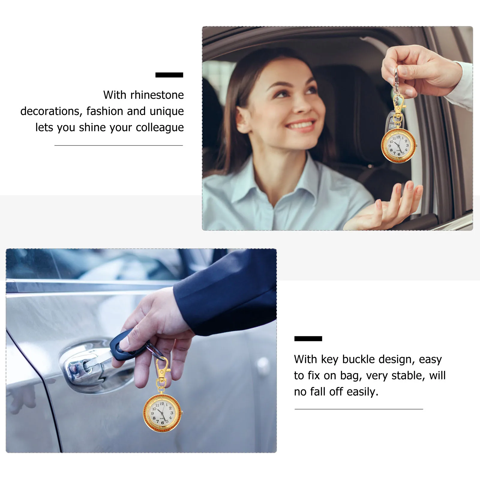 Кварцевые карманные часы, брелок, подвесной портативный стеклянный кулон, студенческая медсестра, подарок, украшенный стразами, прочный, длительный срок службы