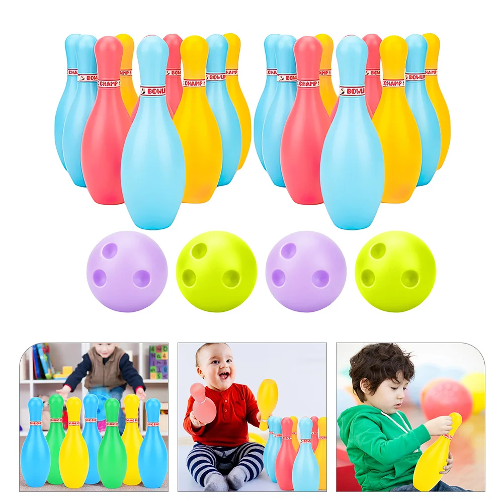 

2 Sets Bowling Kids Pin Toys Outdoor Ball Toddler Kindergarten Halloween Children Game