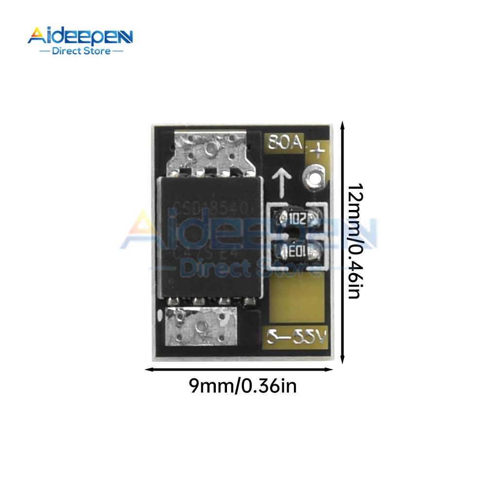 Módulo de accionamiento de interruptor de disparo MOS de alta potencia, tubo de efecto de campo, regulación PWM, tablero de control de interruptor electrónico 5-18V 40A 80A 300A