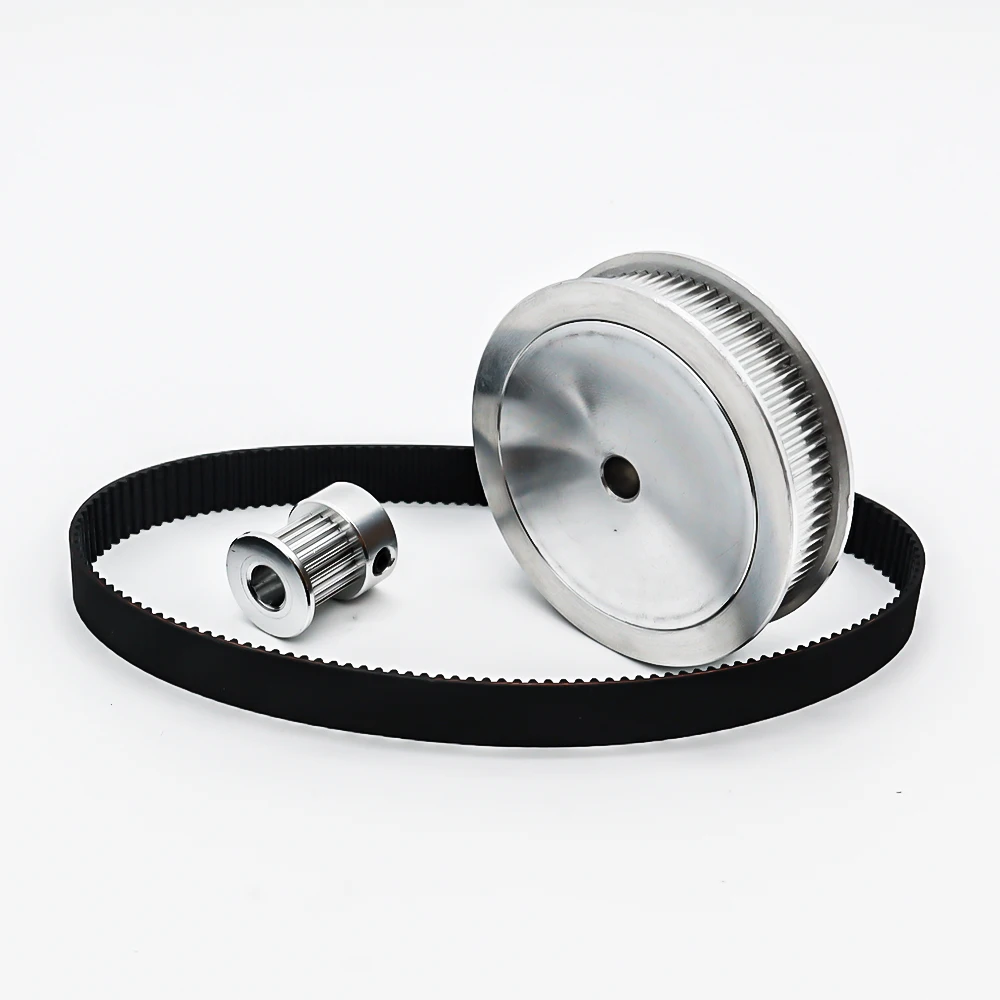 80T 20Teeth 2GT Timing Pulley 3D Printer Parts Reduction4:1 Bore 3~25mm Belt Width 10mm 2M Synchronous Wheel GT2 Pulley Belt Kit