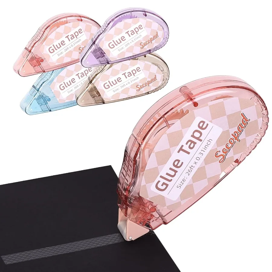 سجل القصاصات الشريط 4 حزمة مزدوجة الوجهين الشريط الأسطوانة للحرف اليدوية لاصق الغراء عداء سكرابوكينغ لوازم ل المجلات المدرسة Offi