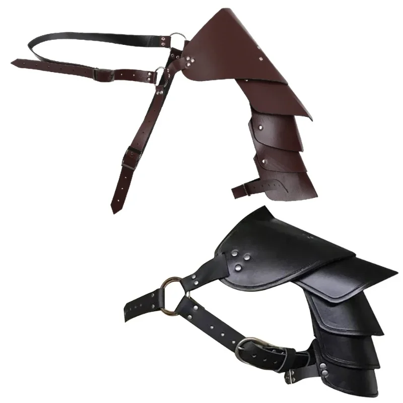 

Faux Leather Single Shoulder Cover Cape Single Pauldron Shoulder