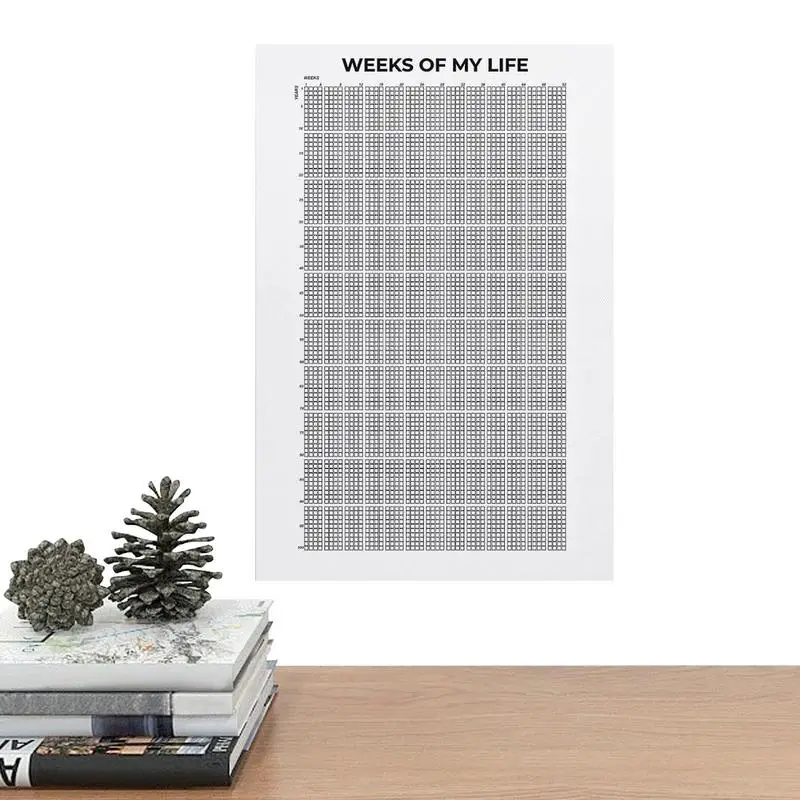 Wall Weeks Calendar Prints Weeks Of My Life Poster Decoration Classic Colors Motivational Quotes Funny Home Print Wall Decor