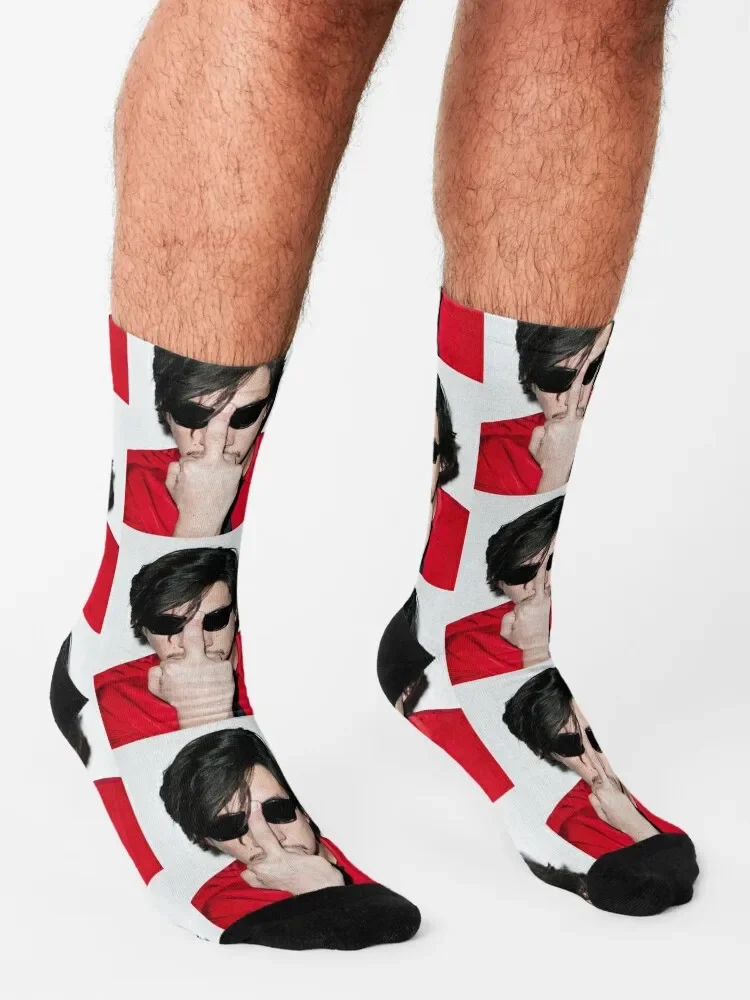 adam driver Socks New year's Non-slip winter thermal cool Socks Woman Men's