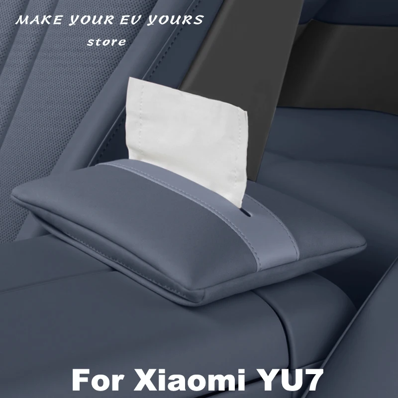 

Для Xiaomi YU7 2025 2026, замшевый автомобильный магнитный держатель для бумажных полотенец, коробка для автомобильных салфеток, аксессуары для интерьера