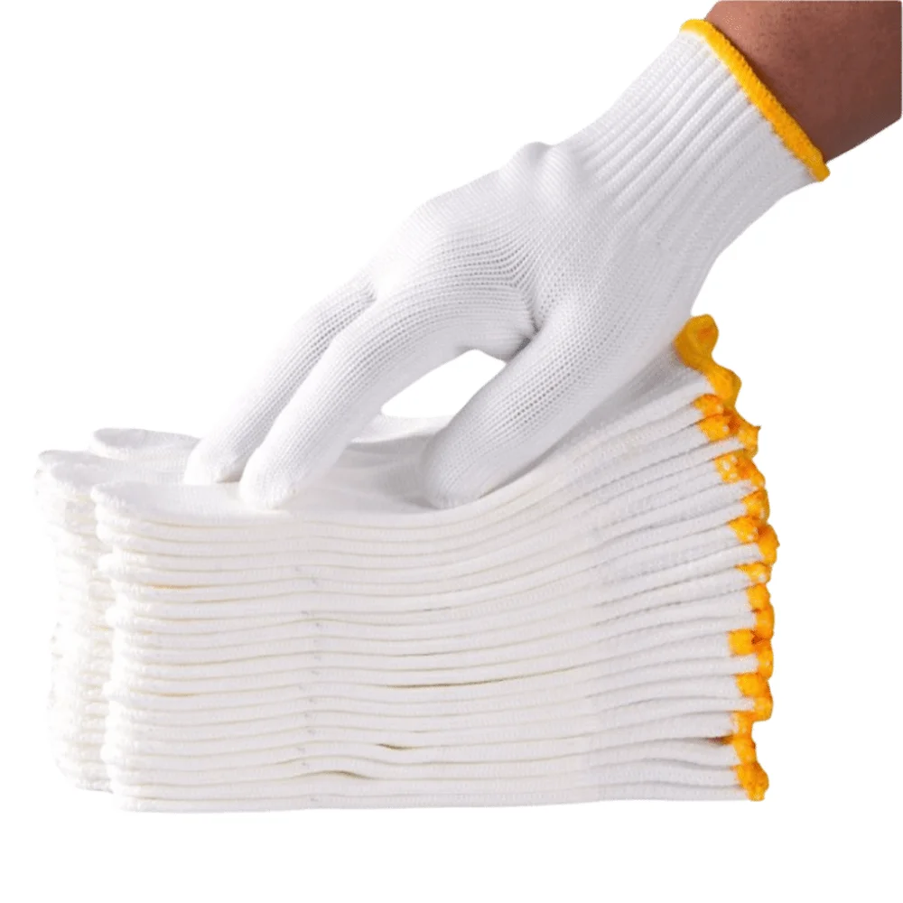 

12 Pairs Nylon Working Gloves Non-slip Wear-resistant Hands Protective Glove Elastic Breathable Gardening Gloves