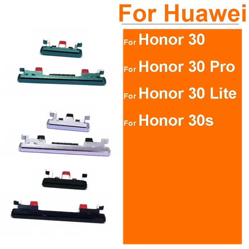 Power&Volume Side Buttons For Huawei Honor 30 Pro 30s Volume Up Down Side Keys For Honor 30 Lite Phone Repair Parts