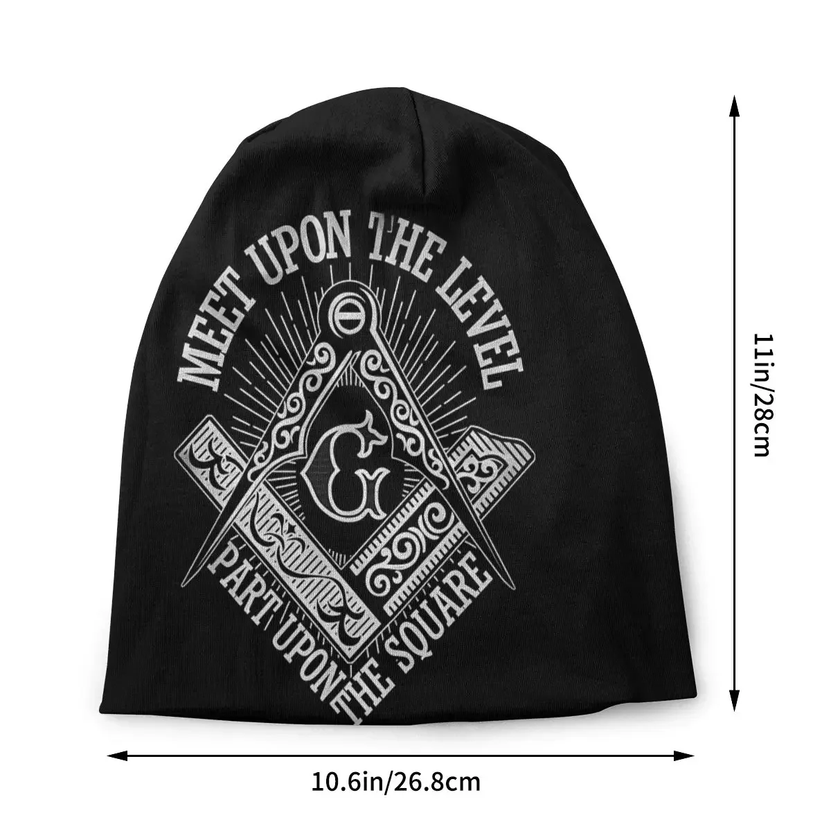 Freemasonry Skullies Beanies Caps Upon The Level Thin Hat Autumn Spring Bonnet Hats Men Women's Hip Hop Ski Cap