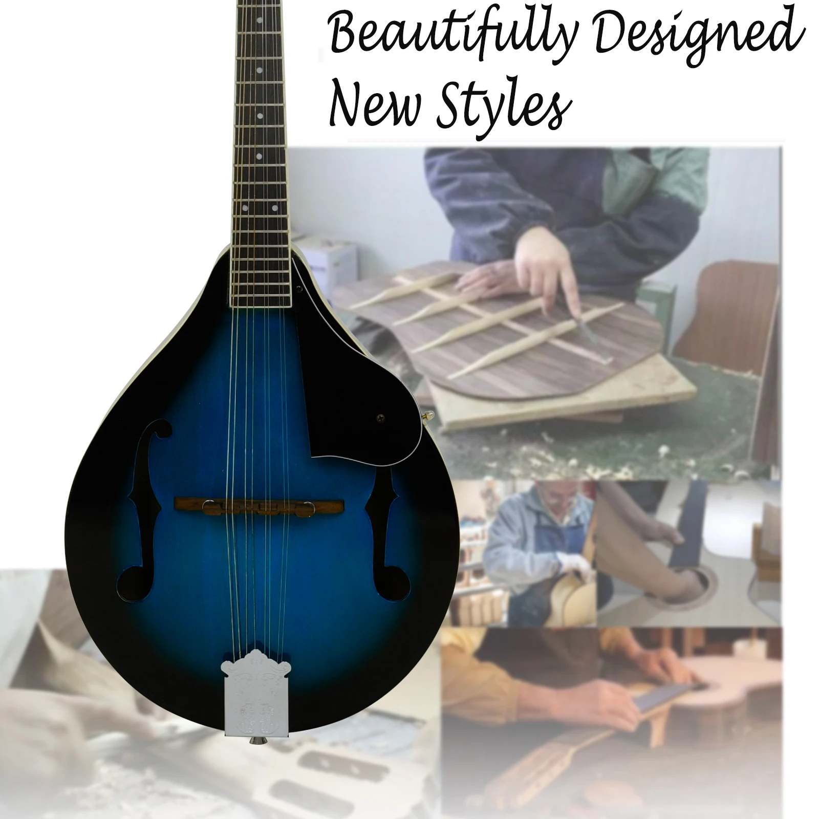 IRIN Mandolin 8-String Guitar A Style Electric Mandolin with Bag High-quality high-end Professional Stringed Instruments