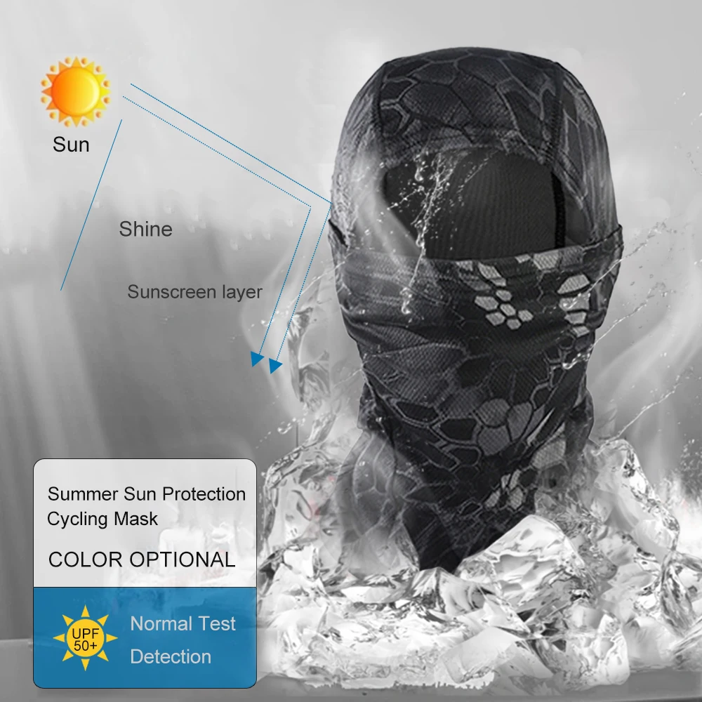 Summer Balaclava Hat Men's Full Face Mask Elastic Breathable Sunscreen Cycling Full Face Cover Scarf for Hiking Fishing Skiing image 4