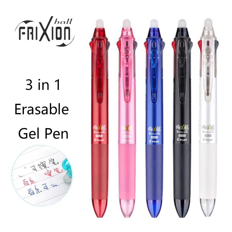 

Japanese PILOT 3 Color Pens FriXion Cute Gel Pen 0.38 mm Erasable Pen 0.5 mm Comfort Grip Kawaii School Supplies Stationery