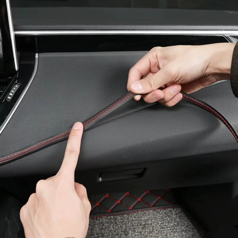 Car Mouldings Trim DIY Decorative Line Strip for Car Door Dashboard Sticker PU Leather Auto Interior Styling Decoration Line