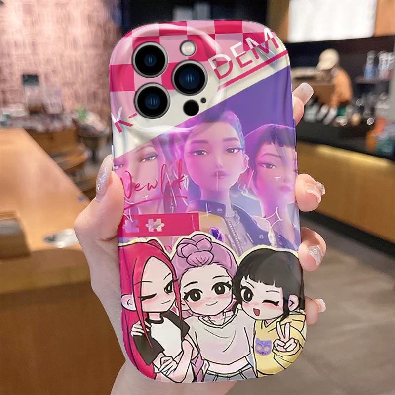 حافظة KPop D-Demon H-Hunters Wave لهاتف iPhone 16 E 15 Pro Max 14 13 12 Mini 11 Pro Max XS X 8 7 Plus أغطية سيليكون ناعمة Funda