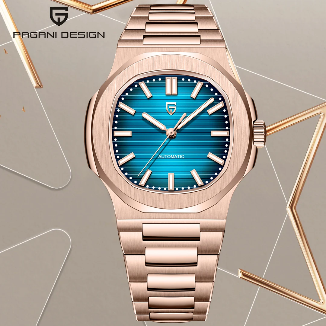 

2026 New PAGANI DESIGN Rose Gold Mechanical Watch Men Stainless steel waterproof sapphire crystal Automatic Watch For Men Gift