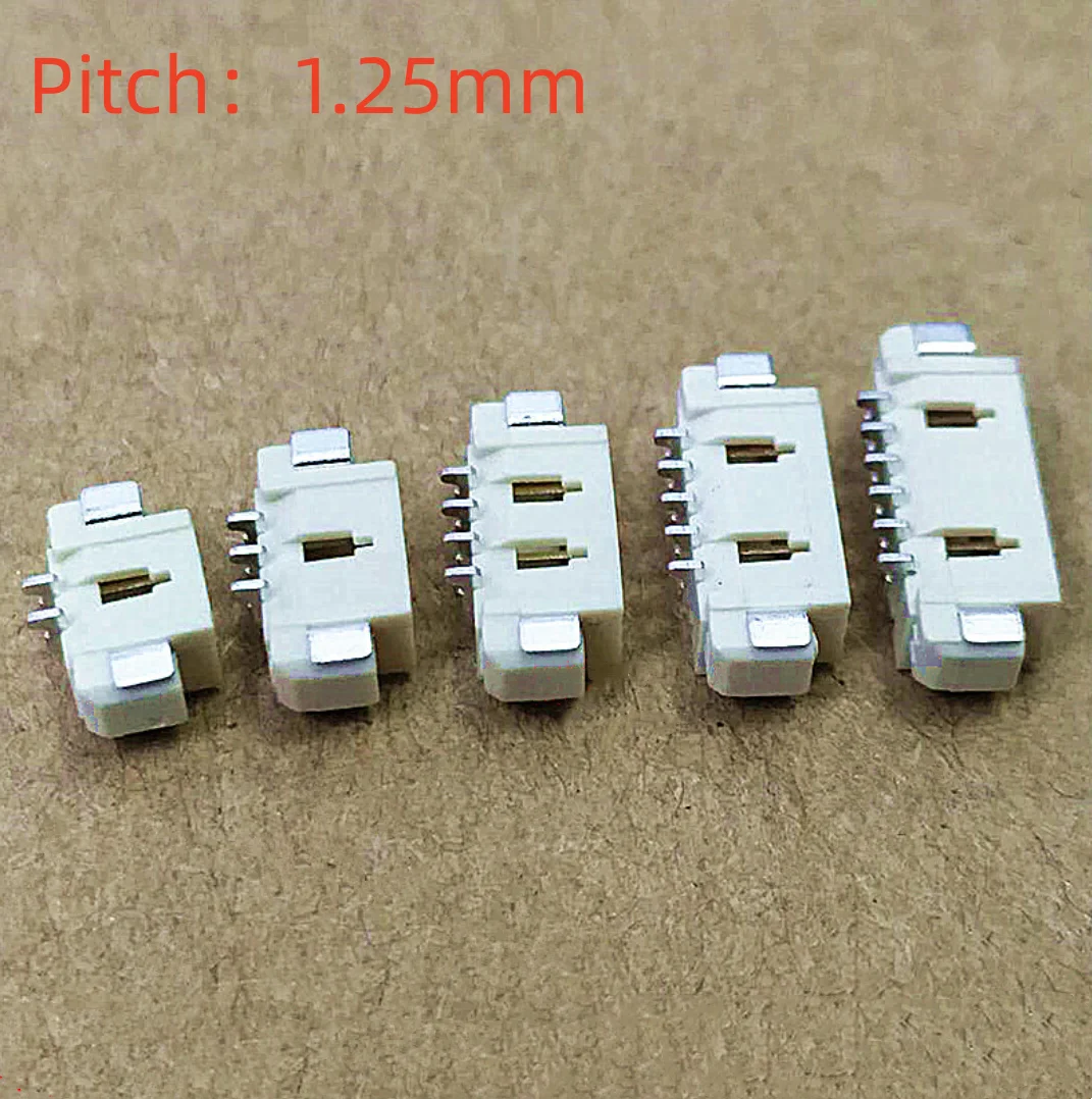 10/50Pcs 1.25MM Pitch Wafer Connector Horizontal SMD 2/3/4/5/6/7/8/9/10 Pin Mini Terminal Connector