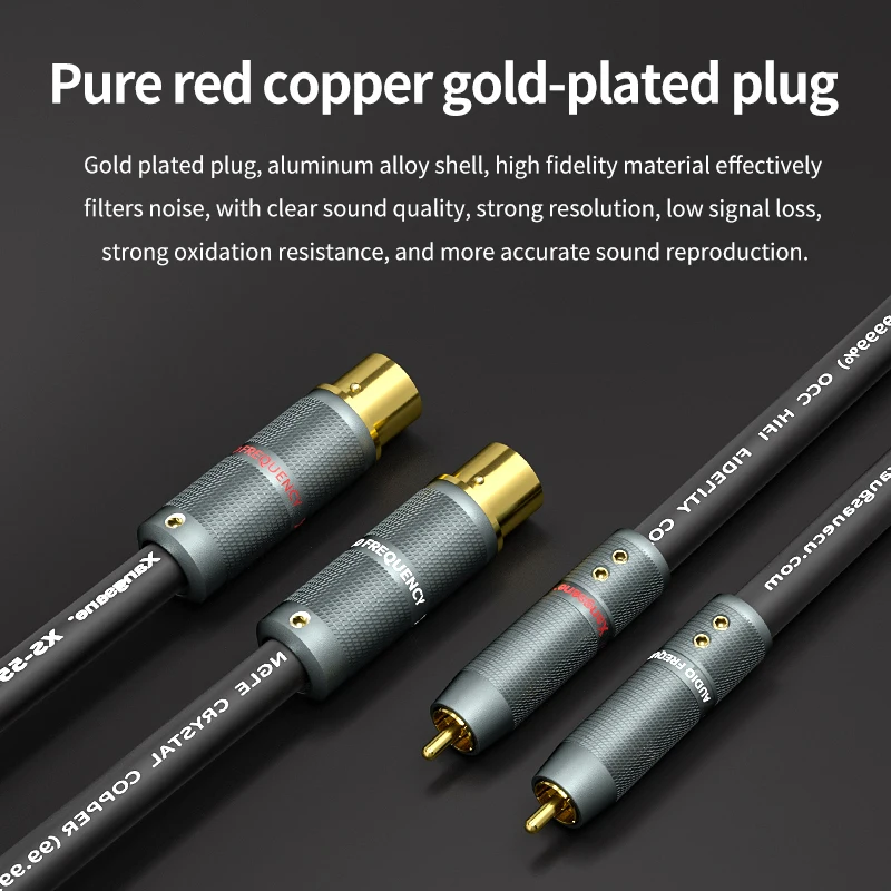 6N OCC hifi cable XLR to RCA stereo high-performance audio cable mixing console amplifier adapter audio connection cable