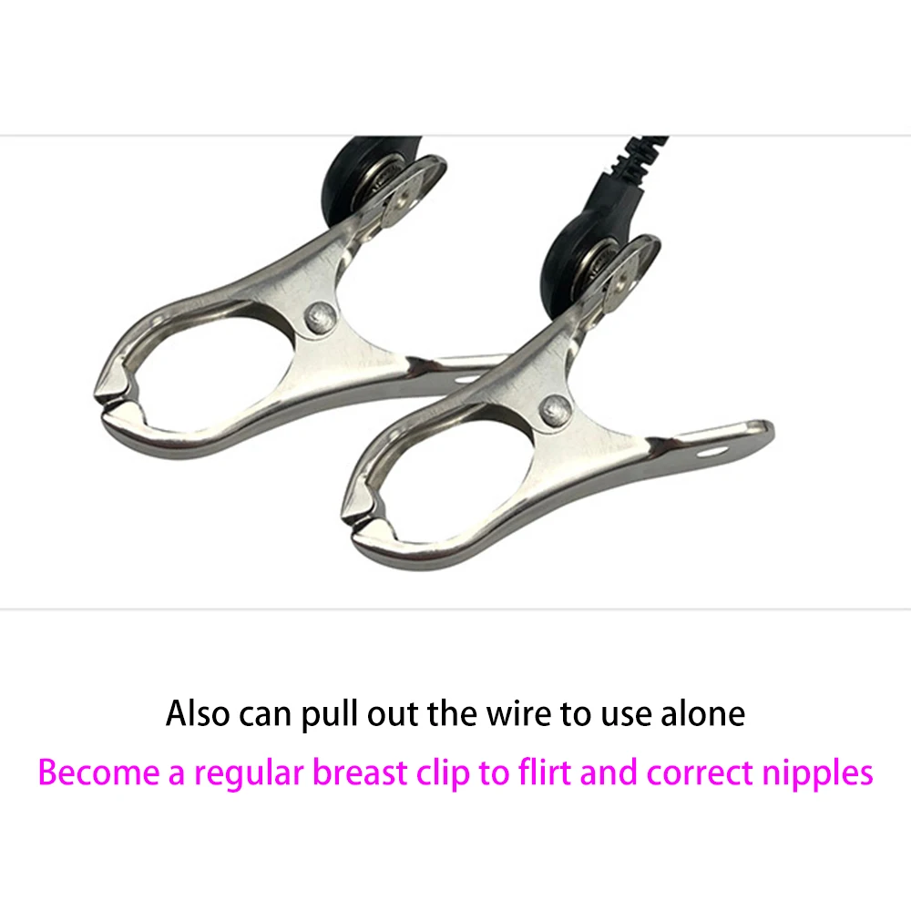 Electric Shocker Nipple Clamps Sexules Sex Toys For Women Breast Stimulation Bdsm Bondage Nipple Restraint Fetish Sexy Sextoy