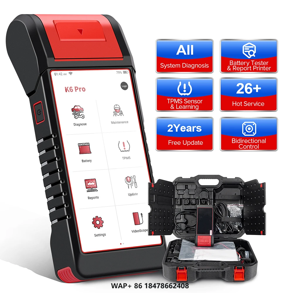 

KINGBOLEN K6 Pro TPMS Sensor Diagnostic Tools OBD2 EOBD Scanner Code Reader Free Update for 2 Years 26 Resets Automotive Tools