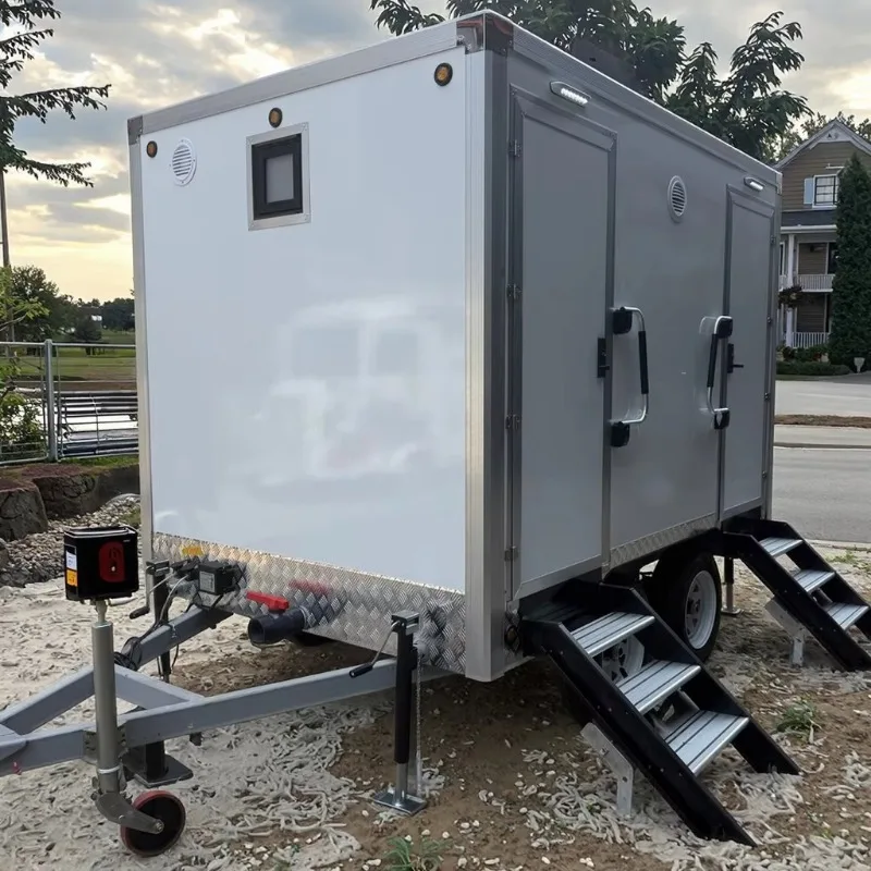 Modern Portable Toilet Durable Mobile Luxury Trailer Outdoor Camping Bathroom Trailer Toilet Trailer