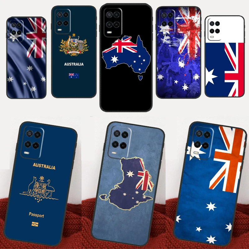 Australia Flag For OPPO A76 A96 A15 A16 A17 A77 A74 A94 A52 A72 A5 A9 A31 A53 A78 A98 A57s A54s A53s Case