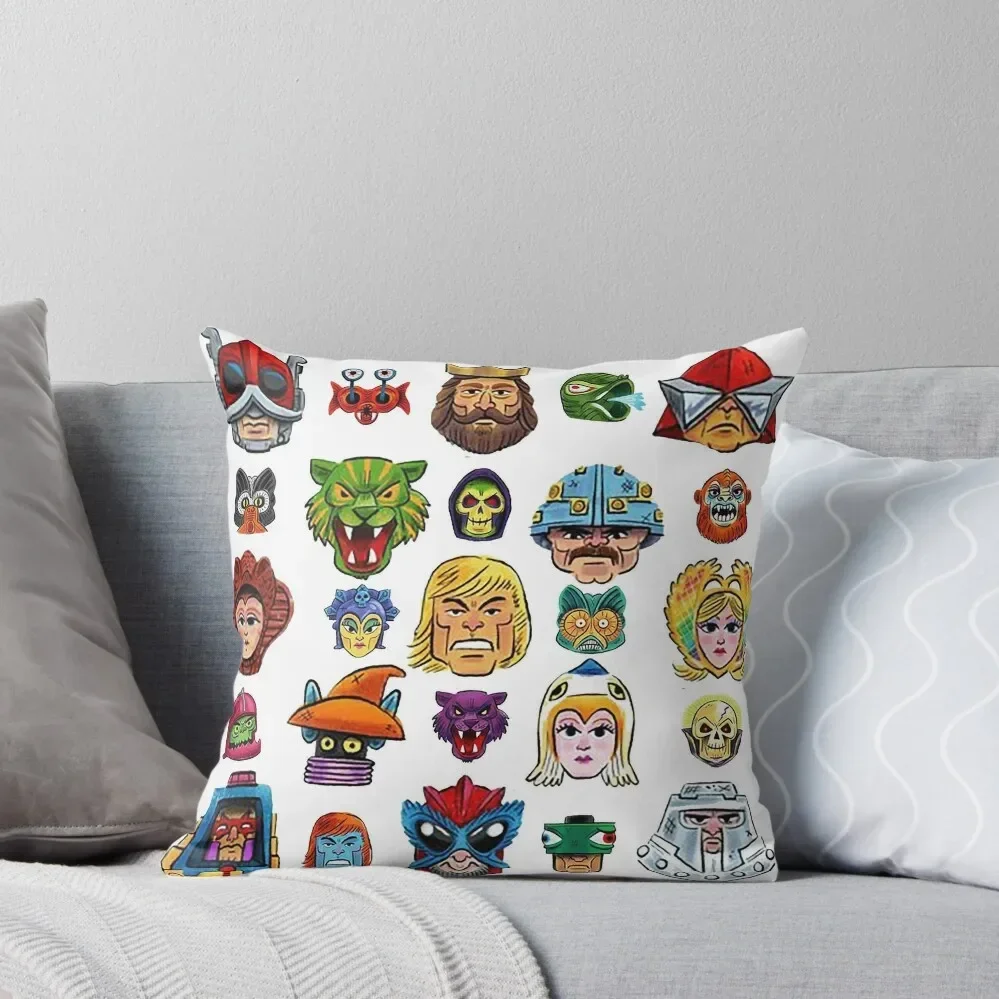 

Faces of He-Man and the Masters of the Universe Throw Pillow Christmas Pillow christmas pillow case Cushions Home Decor