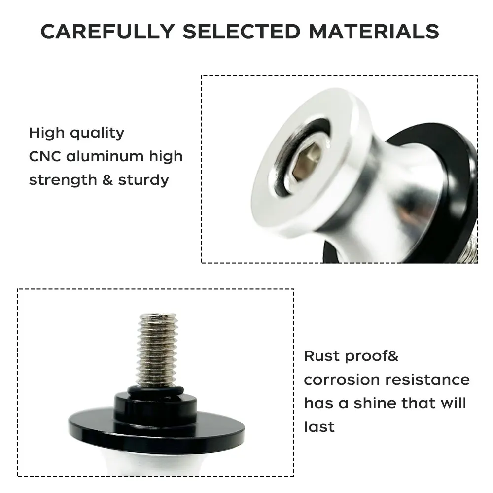 لهوندا CBR600RR CBR1000 954RR 900RR 250R 300R 500R 400RR 650R دراجة نارية Swingarm بكرات حامل خلفي مسامير المتزلجون #5