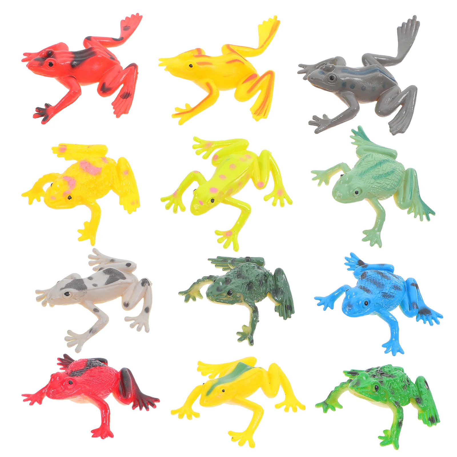

36pcs Children'S Frog Miniature Animal Realistic Pvc Amphibians For Outdoor Jungle Play Garden Decor Kids Stocking Stuffers