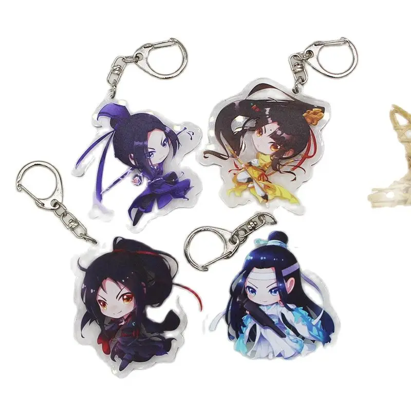 1Pcs 6cm Anime Mo Dao Zu Shi Key Chain Acrylic Mobile Keyring Pendant Decorative Key Holder