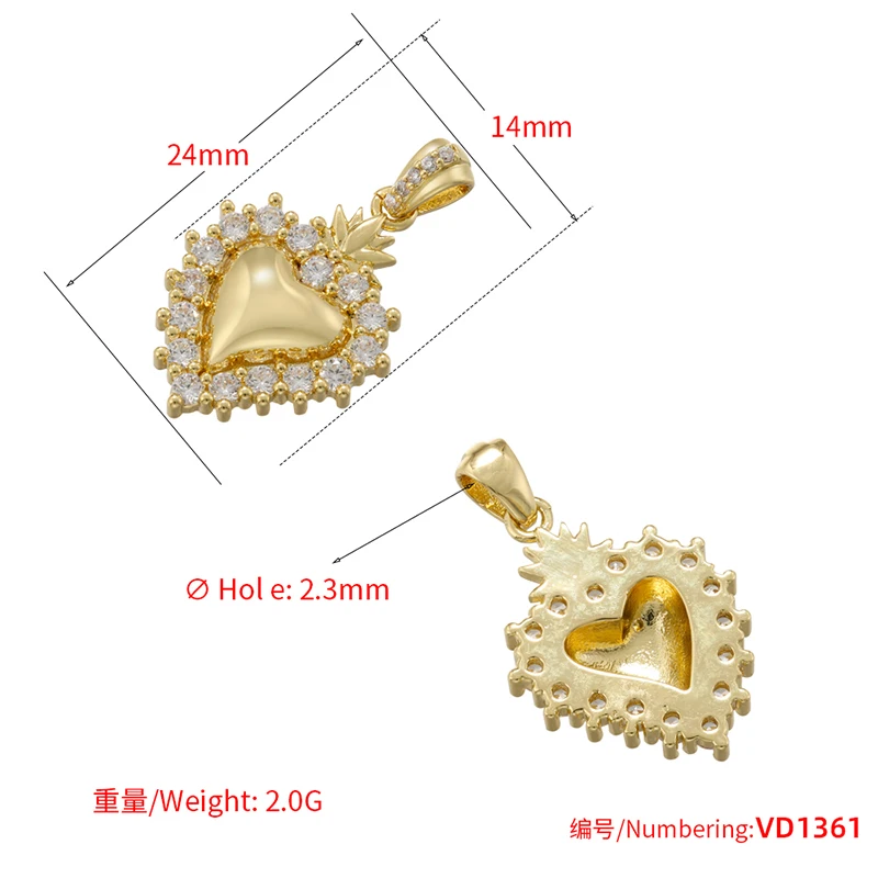 ZHUKOU Heart charms for jewelry making Band-Aid Star charms for jewelry double butterflies jewelry pendant wholesale VD1358