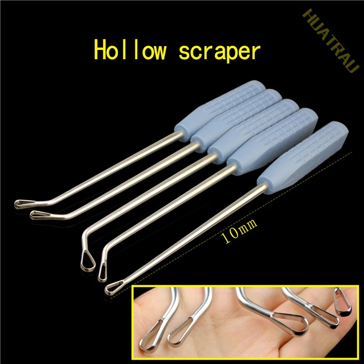 Hollow curette, disc scraper, orthopedic instruments, medical spinal endplate scoop, vertebral body scoop