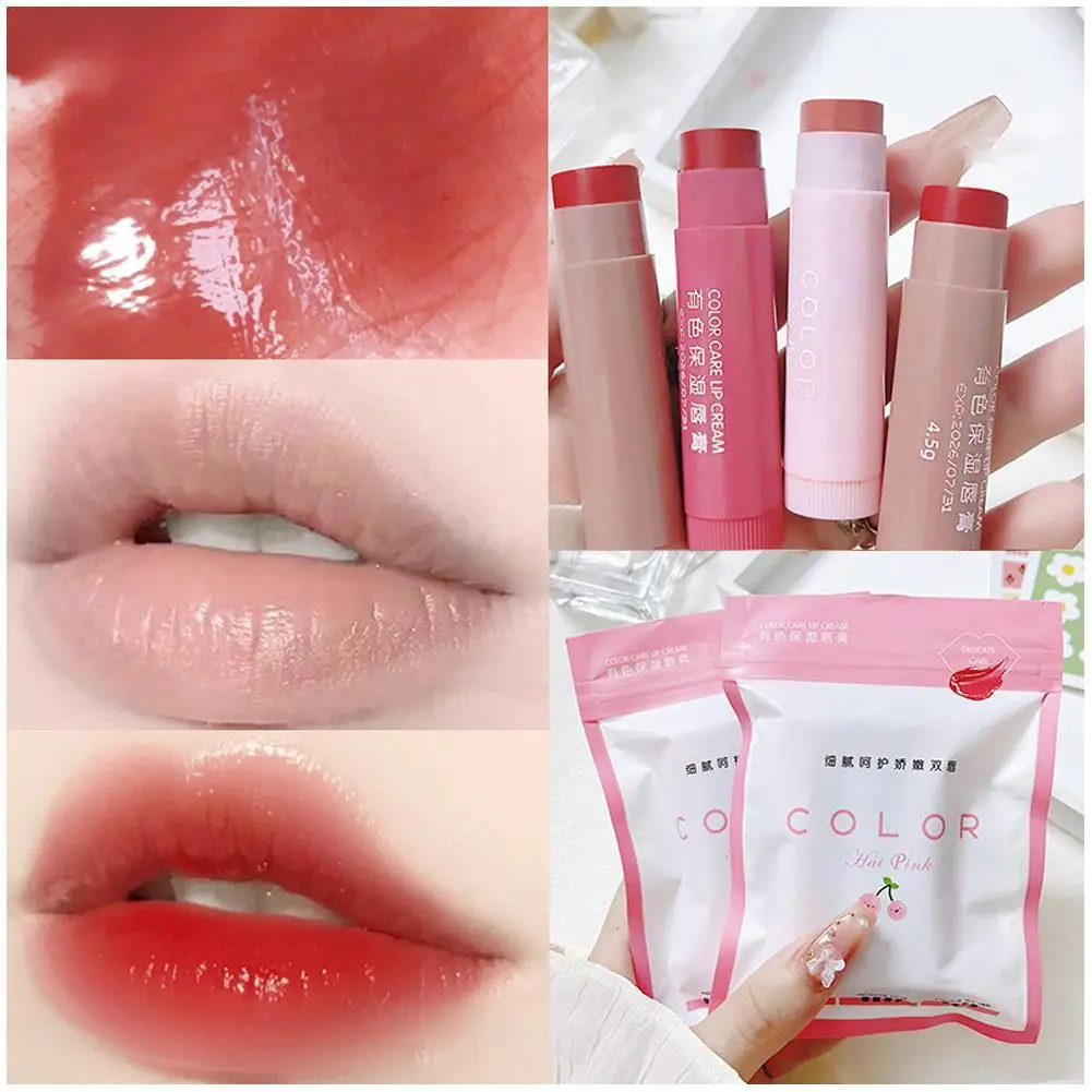 1/3pcs Lip Balm Moisturizing Anti-dry Lip Balm Easy To Carry Anti-cracking Lipstick Colored Lip Tint Makeup Lip Care Cosmetics