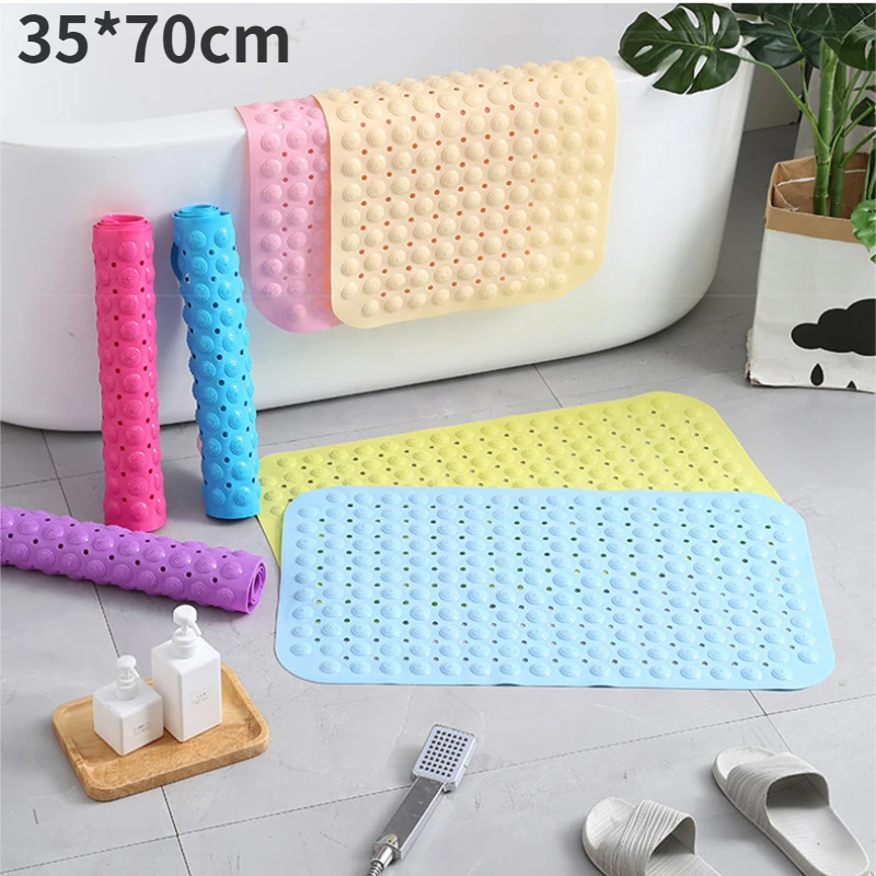 PVC Anti-skid Bathroom Mat, Sucker Floor Mat, Household Bathtub Mat, Massage Foot Pad, Bath Accessories