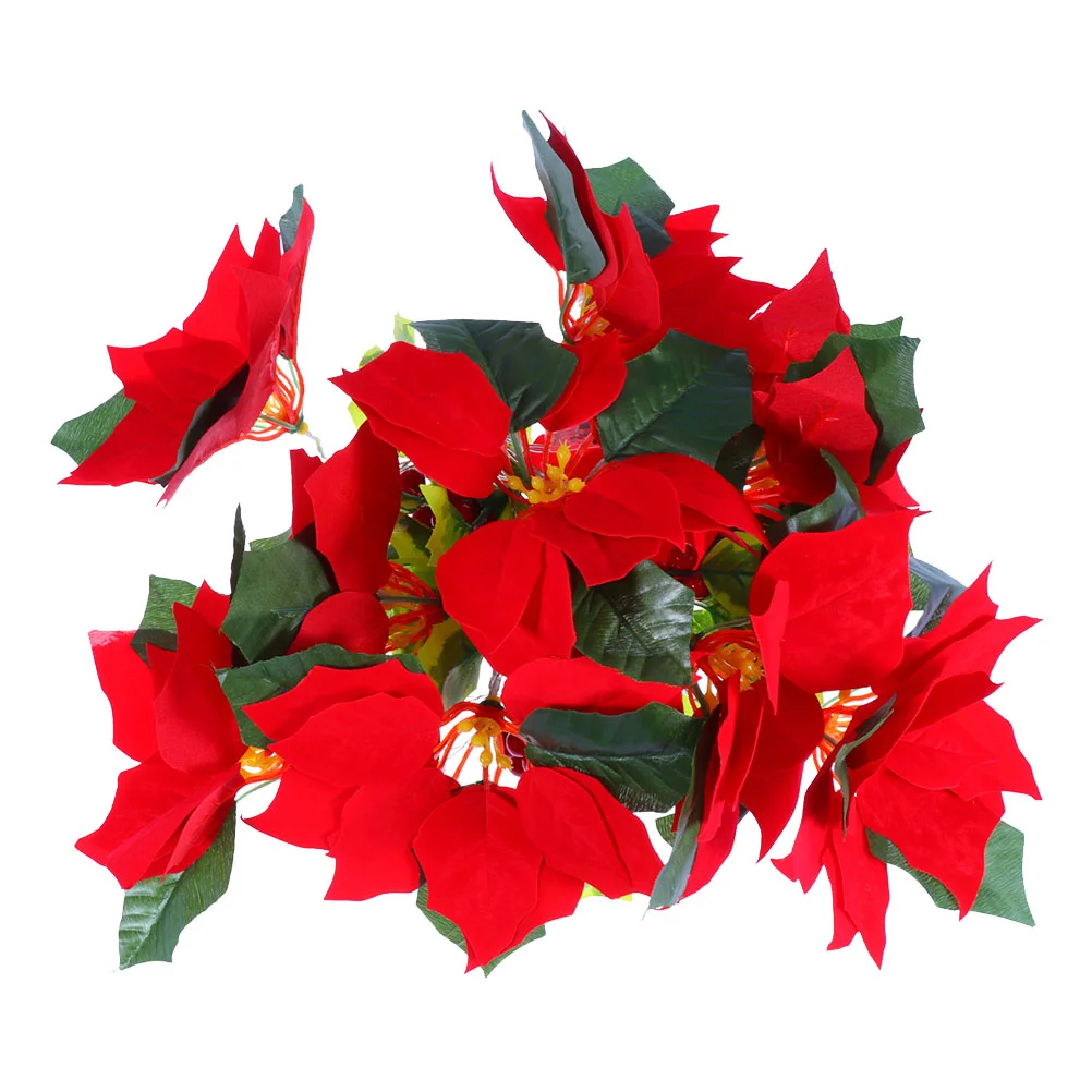 

Poinsettia String Lights Decorative Lamp Pendant Chic Party Christmas Festival Pvc Creative Xmas