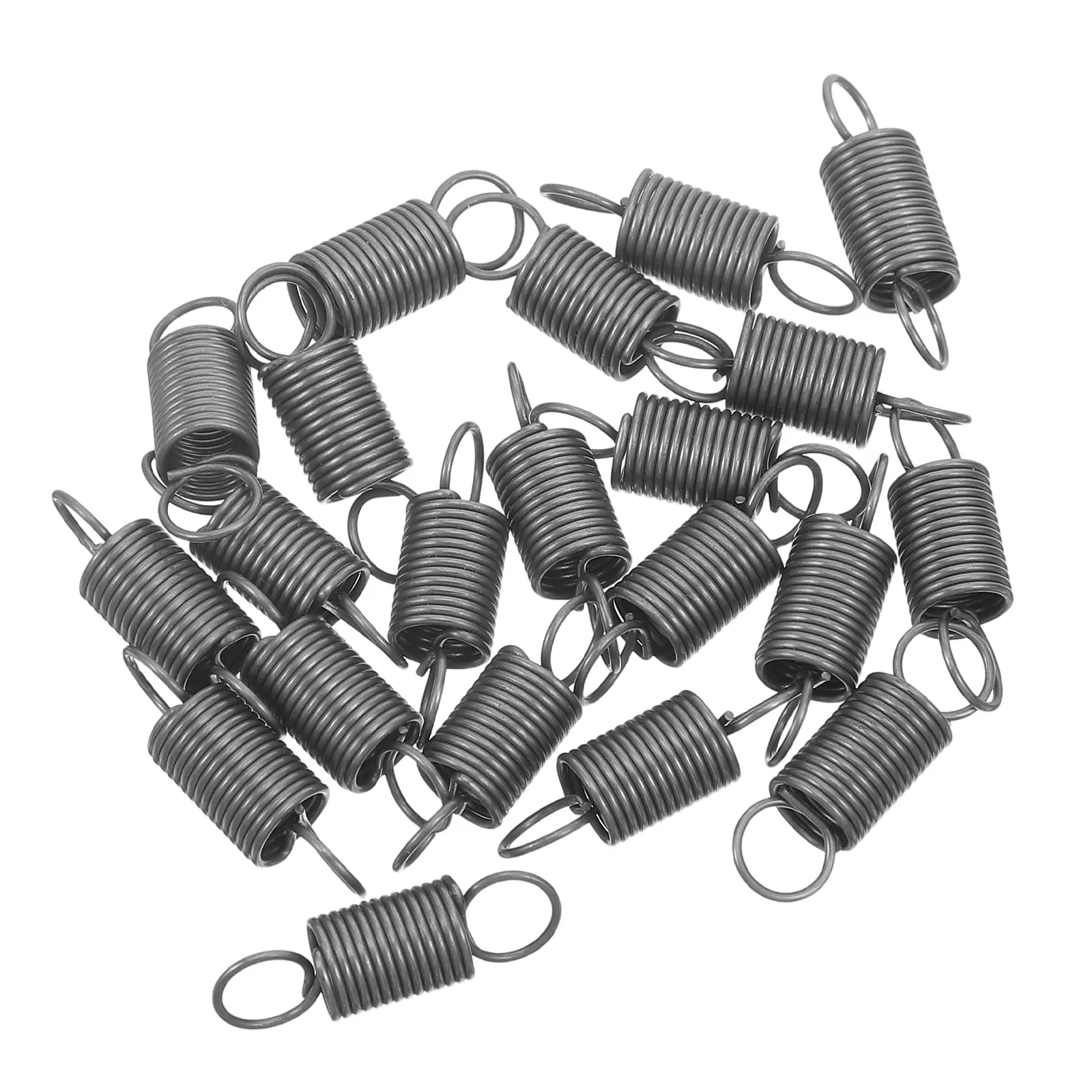 20Pcs Small Tension Springs Replacement Double Hook Spring For Mechanic Steel Dual Extension Coil 2X0 8inch Flat