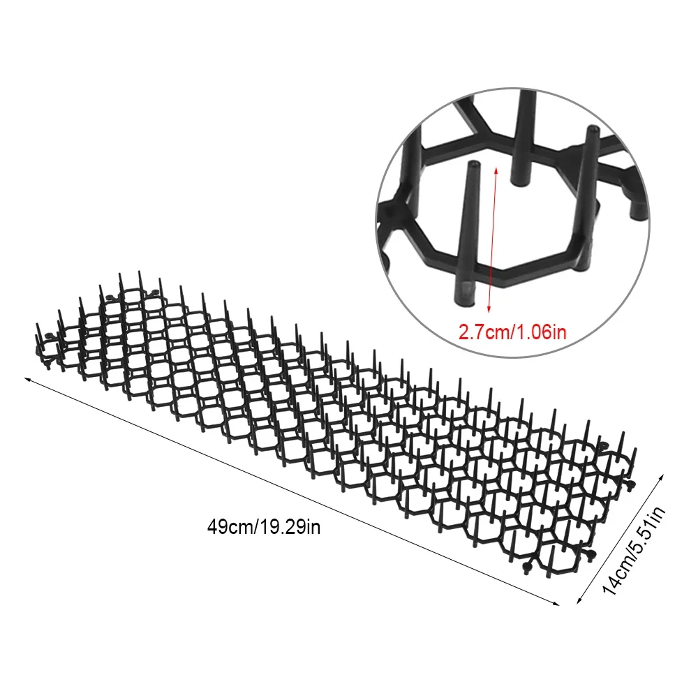 6/10 Pcs Garden Prickle Strip Dig Stop Cat Repellent Deterrent Mat Anti-cat Prickle Strips Keep Cat Away Digging Climbing Spike