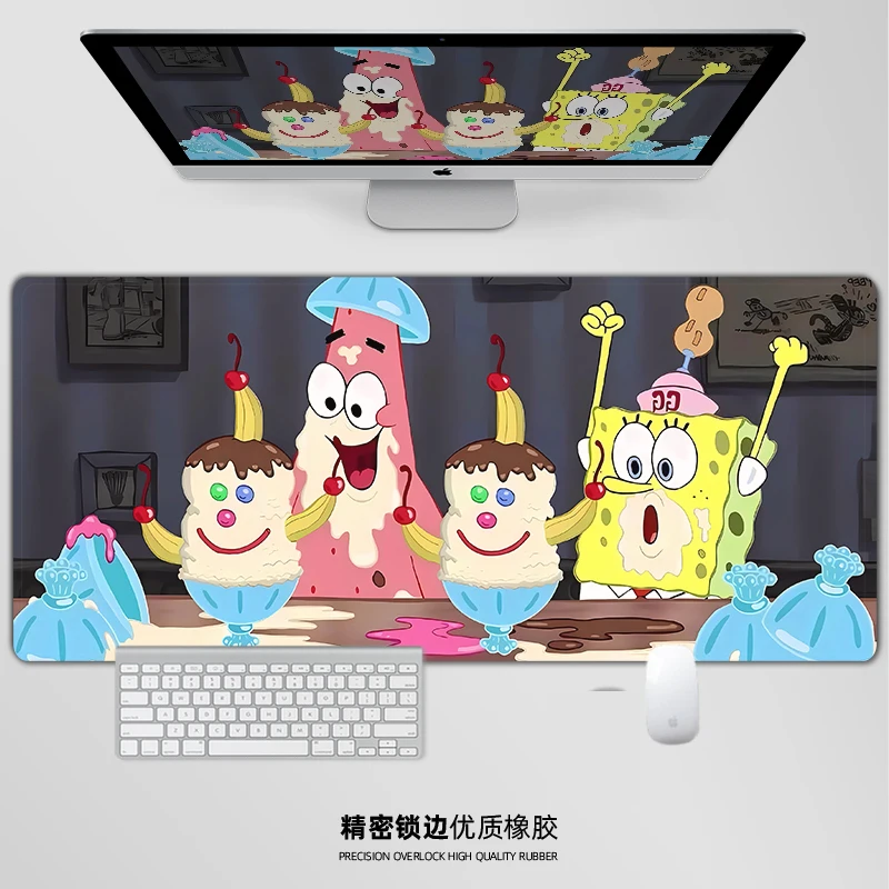 Wacky SpongeBob SquarePants Squidward Tentacles Mouse Pad Oversized Cute Cartoon Office Table Mat Dormitory Table Keyboard Pad