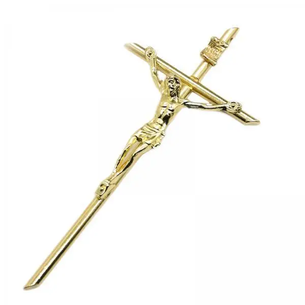 Mini Cross Charm Jesus on Stand Alloy Pendant Religious Jewelry Finding for Handmade Decoration
