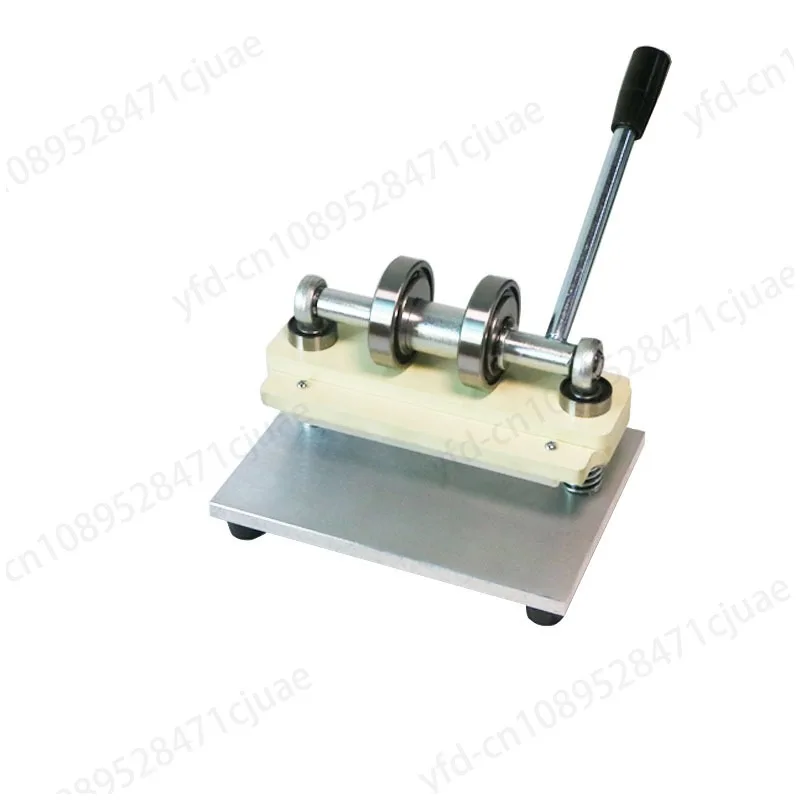 

Leather Die Cutting Machine Punching Manual Press Double Wheel Hand Leather Cutting Machine Photo Paper PVC/EVA Sheet Cutter