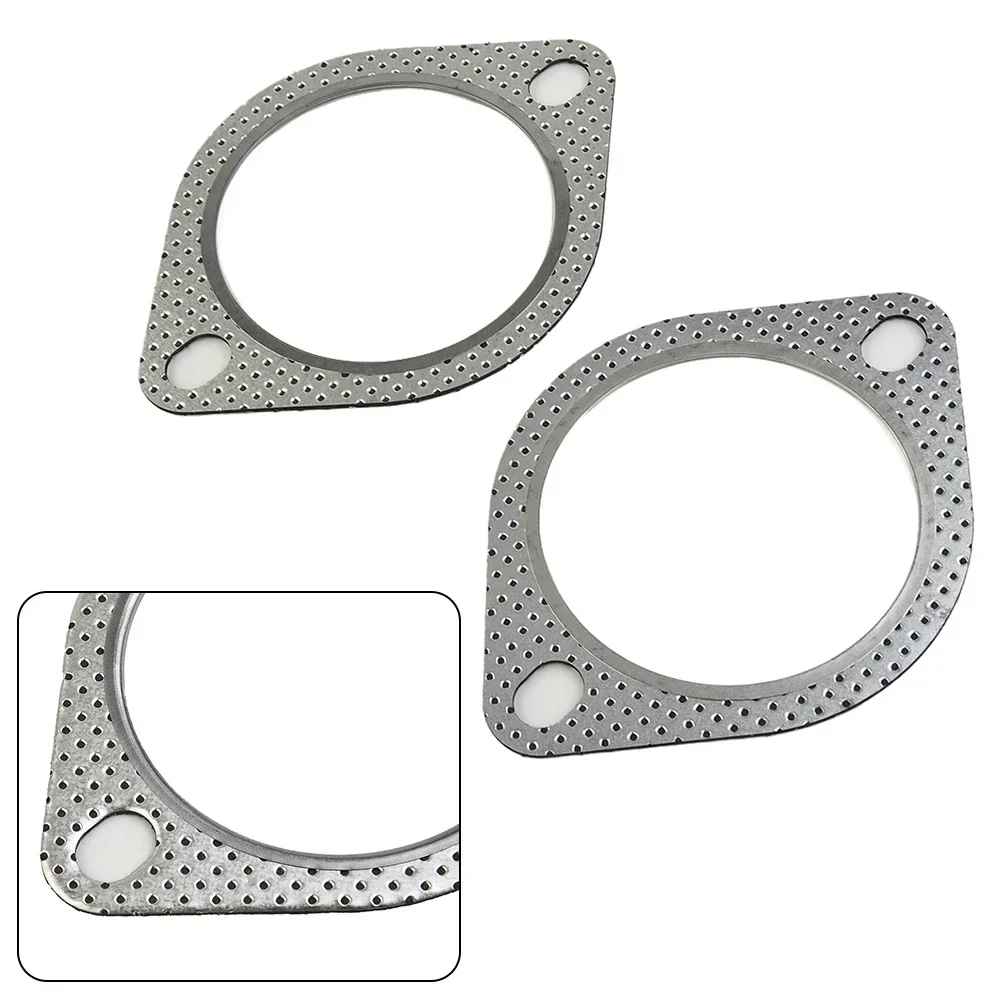 

Car Downpipe Flange Gasket Exhaust System 76mm Accessories Metal Multi Layer Reinforced 2x3" Inch