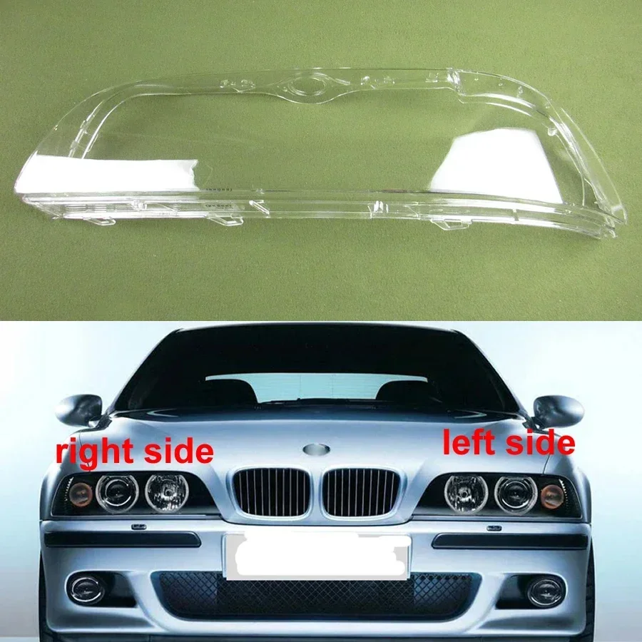 For BMW 5 Series E39 520 525 528 530 2000-2003 Headlamp Cover Lampshade Case Headlight Shell Plexiglass Auto Replacement Parts